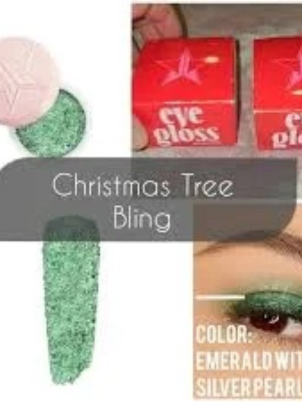 New RARE Jeffree Star Eye Gloss in Christmas Tree Bling